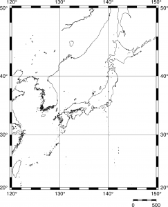 Gmt Mapprojectの使い方 はじめよう Gmt6